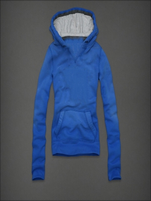 Women hoodie blue pullover style - Click Image to Close